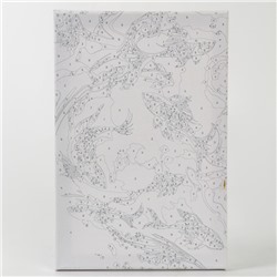 Картина по номерам с подрамником и поталью «Золотые рыбки», 20×30 см