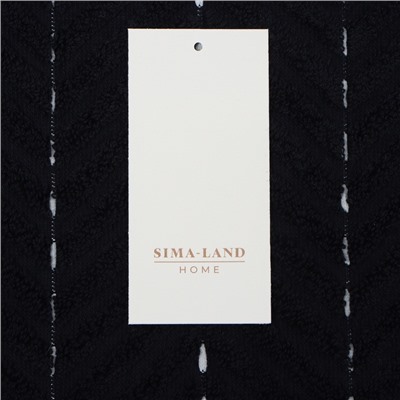 Коврик махровый SL HOME: Lines «Дарк Маре», 50×70 см, хлопок 100%