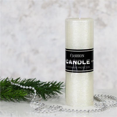 Свеча столбик 5х15 см Витые нити / ZD-074 /уп 96/