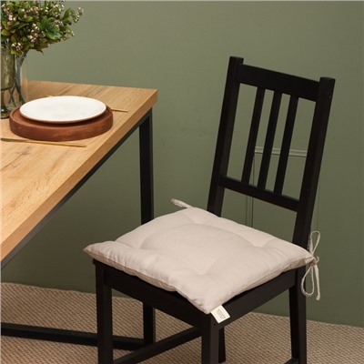 Подушка на стул «Этель» Calm, 42×42 см, бежевая