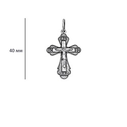 Серебряный крест, без вставки, В10-254-3