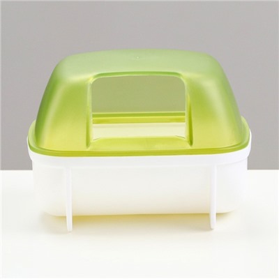 Туалет для грызунов «Пижон», 10.2×7.2×7.2 см, пластик, зелёный