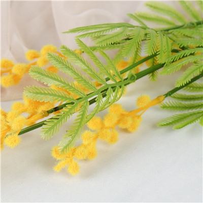 Цветок искусственный Мимоза 85 см / MNY-04 /уп 800/желтая