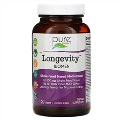Pure Essence, Longevity добавка для женщин, 120 таблеток