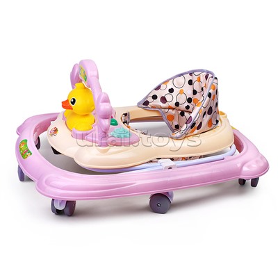 Ходунки "Хитрая уточка" (цвет розовый)