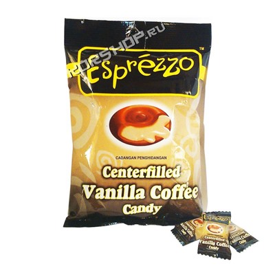 Кофейные леденцы с ванильной начинкой ESPREZZO VANILLA COFFEE CANDY, Индонезия 150 г,