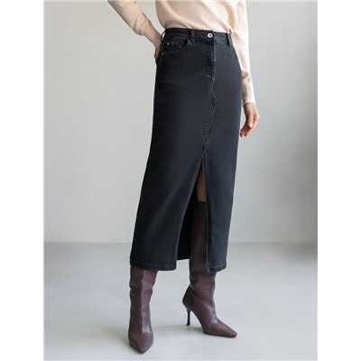 Джинсовая юбка из плотной эластичной джинсы 13OZ.