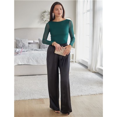 Джемпер с прозрачными рукавами