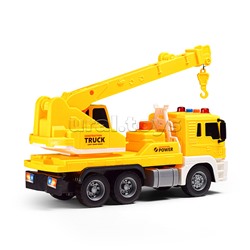 Машина "Кран" 1:16 (свет, звук) в коробке (цвет желтый)