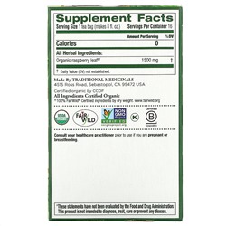 Traditional Medicinals, листья органической малины, без кофеина, 16 чайных пакетиков, 24 г (0,85 унции)