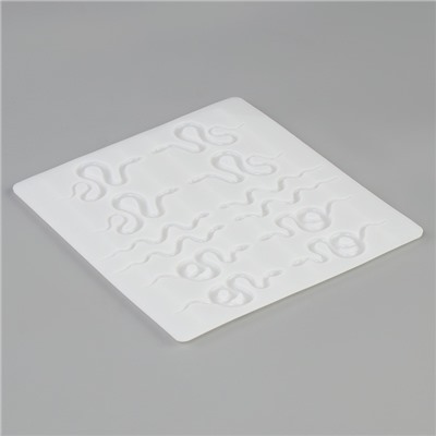 Молд силиконовый «Змейки» 16.5×14.8×1 см