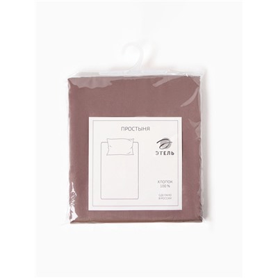 Простыня евро «Этель» Twilight Mauve, 200×215 см, хлопок 100%, мако-сатин