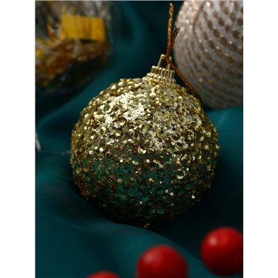 Ёлочные игрушки «Капризы зимы», шары новогодние, d=6 см, 9 шт. золото