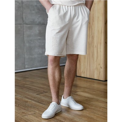 Шорты на резинке из тонкого футера с принтом