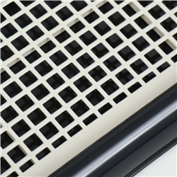 Туалет для собак с высокими бортами и съемной сеткой 38×36×12 см, чёрный