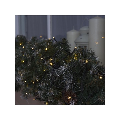 Гирлянда «Нить» 20 м, IP44, тёмная нить, 200 LED, свечение тёплое белое, 8 режимов, 220 В