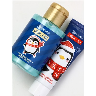 Новогодний подарочный набор косметики «Уютной зимы», гель для душа 110 мл и крем для рук 30 мл, URAL LAB