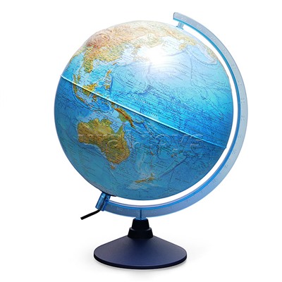 Интерактивный глобус Земли физико-политический рельефный 320мм с подсветкой