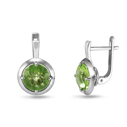 Серьги, празиолит кварц, Ю-200М47