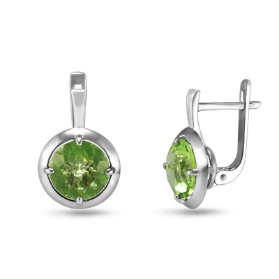 Серьги, празиолит кварц, Ю-200М47