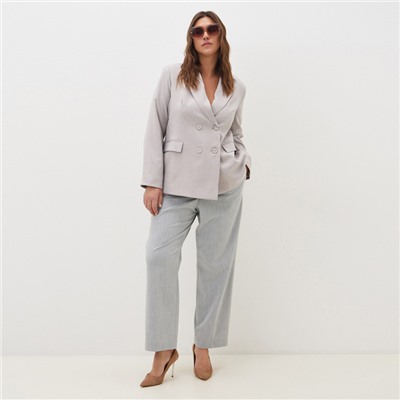 Пиджак женский двубортный MIST plus-size, размер 54, бежевый