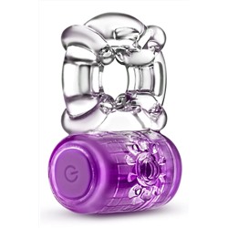 Фиолетовое эрекционное виброкольцо One Night Stand Vibrating C-Ring