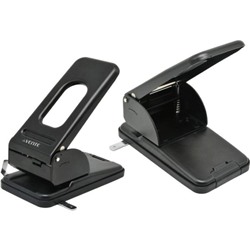 Дырокол deVENTE  60 лист, металл., линейка, чёрный