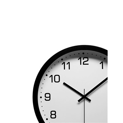 Часы настенные «Классика», плавный ход, d=30.5 см, чёрные