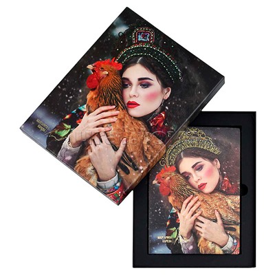 Ежедневник недатированный Escalada, #Маргарита Карева, А5, 120 л., Золотой петушок