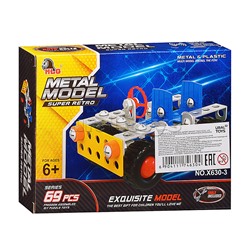 Конструктор металлический "Гоночная машина" (69 дет.) в коробке