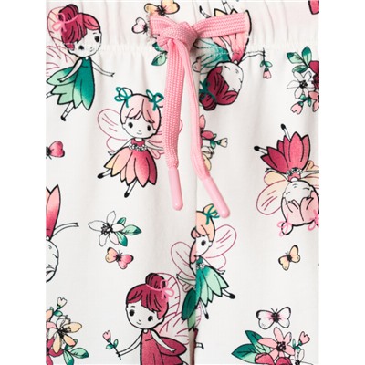 Брюки детские трикотажные для девочек, 2 пары в комплекте