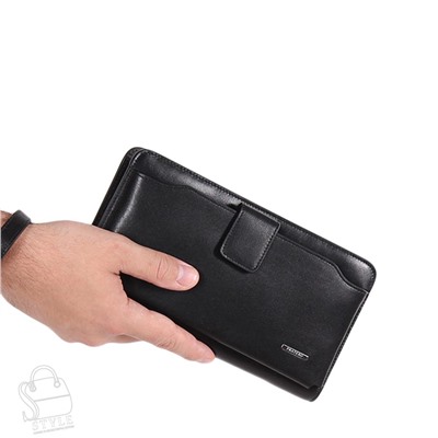 Клатч мужской кожаный 20931 black Pratero