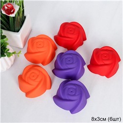Форма для выпечки силиконовая набор 6 штук / YH-522 /уп 400/ OPP/ 0.048/ Розочки ПРОМО АКЦИЯ