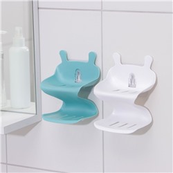 Держатель для ванных принадлежностей на липучке «Волна», 12×11×14 см, цвет МИКС