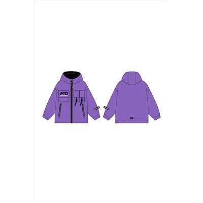 Куртка текстильная с полиуретановым покрытием для девочек (ветровка) PLAYTODAY, 1231509