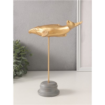 Фигурка «Золотой кит», полистоун, 20×11×22.5 см