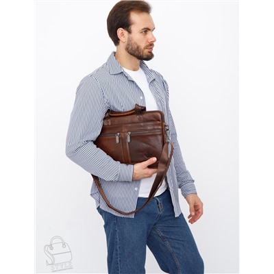 Портфель мужской кожаный 33773Z coffee Zinimsk