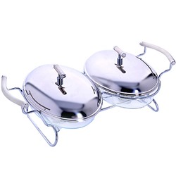 24155 Мармит двойной со свеч.1,5+1,5 л. MB (х4)