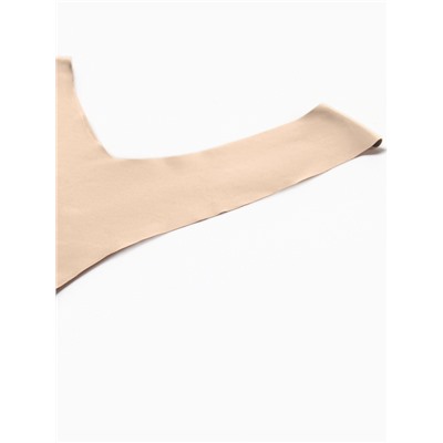 Трусы бесшовные бразильяно KAFTAN, светло-бежевые, размер 44-46