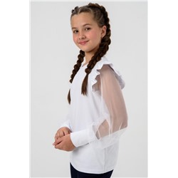 Блузка Яра с длинным рукавом (Белый)