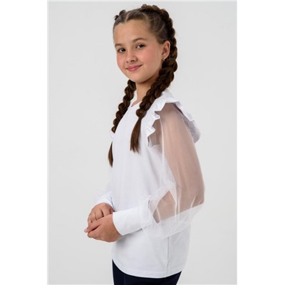 Блузка Яра с длинным рукавом (Белый)