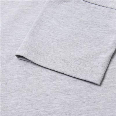 Футболка детская однотонная MINAKU: Basic Line, цвет серый меланж, однотонная, рост 116 см