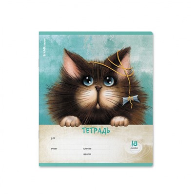Тетрадь  18л линия "Funny Cats" 54194 ErichKrause