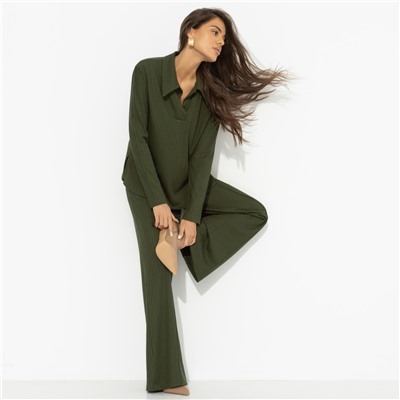 Брючный костюм из трикотажа-лапша, Зайти красиво