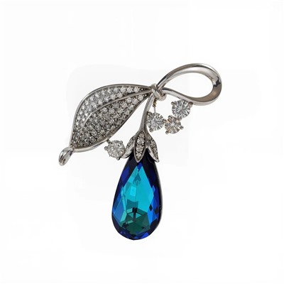 Брошь с кристаллами Swarovski