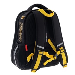 Рюкзак каркасный Hatber Ergonomic light «Скорость и мощь», 38×29×15 см, жёлтый, NRk_71044