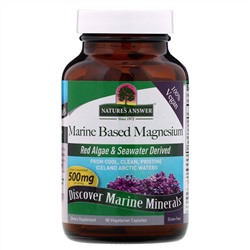 Nature's Answer, Магний из морепродуктов, 500 мг, 90 вегетарианских капсул