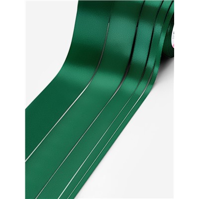 Атласная лента, набор 5 шт., 6/10/20/40/50 мм, 23±1 м, изумрудная №128