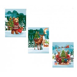 Набор 3 полотенца "Праздник к нам приходит", рогожка