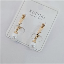 Серьги коллекция "Xuping" покрытие позолота, вставка: искусственный жемчуг, арт.004.029